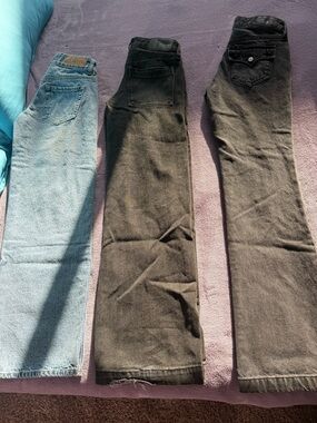 Pacific Sunwear Women’s Flare & Wide Leg Jeans 3 total - Light Blue and Black